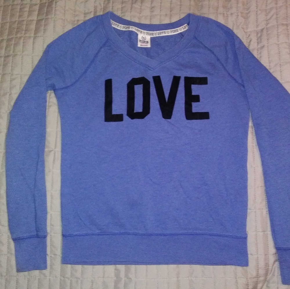 Blue Victoria's Secret Pink Sweatshirt